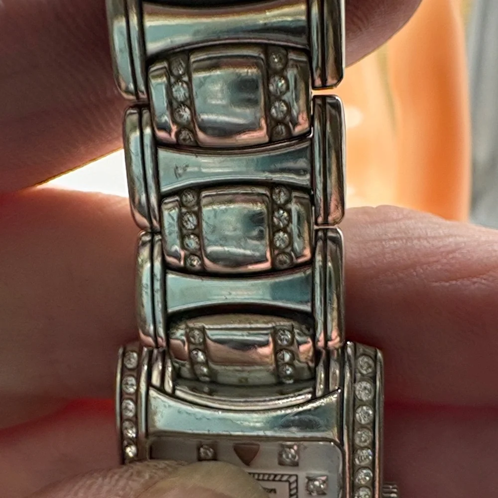 Brighton Silver Tone Watch with Rhinestone Details